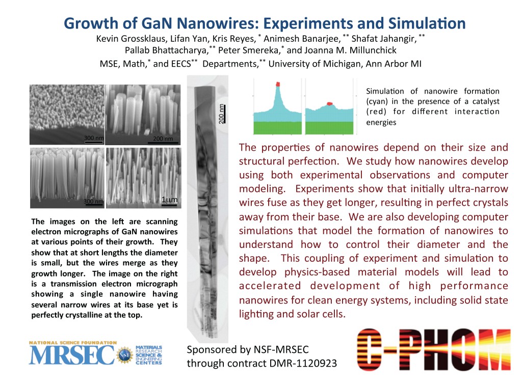 Growth of GaN Nanowires: Experiments and Simulation